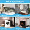 imageArt3d 10Pack HeavyDuty Peel and Stick Backsplash 12x12 Inch SelfAdhesive Wall Tile Stick on Kitchen Countertop Beige and WhiteRedbrown and Warm White