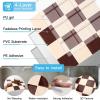 imageArt3d 10Pack HeavyDuty Peel and Stick Backsplash 12x12 Inch SelfAdhesive Wall Tile Stick on Kitchen Countertop Beige and WhiteRedbrown and Warm White