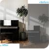 imageArt3d 10Pack Peel and Stick Acoustic Panels with Acrylic Tape  12 x 48 inches Self Adhesive Sound Absorbing Polyester Wall Panels for Home Office Studio BlackWhitepolyester