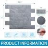imageArt3d 10Pack Peel and Stick Wall Tile for Backsplash Stick on Stone Tile for Kitchen Bathroom Fireplace Vanitity in Stone BeigeBlueGray