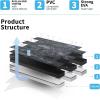 imageArt3d 10Pack Peel and Stick Wall Tile for Backsplash Stick on Stone Tile for Kitchen Bathroom Fireplace Vanitity in Stone BeigeDarkgranite