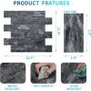 imageArt3d 10Pack Peel and Stick Wall Tile for Backsplash Stick on Stone Tile for Kitchen Bathroom Fireplace Vanitity in Stone BeigeDarkgranite
