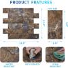imageArt3d 10Pack Peel and Stick Wall Tile for Backsplash Stick on Stone Tile for Kitchen Bathroom Fireplace Vanitity in Stone BeigeRustslate