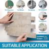 imageArt3d 10Pack Peel and Stick Wall Tile for Backsplash Stick on Stone Tile for Kitchen Bathroom Fireplace Vanitity in Stone BeigeStone Beige