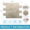 imageArt3d 10Pack Peel and Stick Wall Tile for Backsplash Stick on Stone Tile for Kitchen Bathroom Fireplace Vanitity in Stone BeigeStone Beige