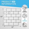 imageArt3d 10Sheet Backsplash Tile for Kitchen Peel and Stick 12quotx12quot Stick on Subway Tiles for Kitchen Bathroom Back Splashes WhiteBlack GroutWhiteblack Grout
