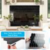 imageArt3d 10Sheet HeavyDuty Peel and Stick Backsplash SelfAdhesive Vinyl Wall Tiles for Kitchen Countertop Bathroom GreenBlack