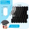 imageArt3d 10Sheet HeavyDuty Peel and Stick Backsplash SelfAdhesive Vinyl Wall Tiles for Kitchen Countertop Bathroom GreenBlack