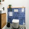imageArt3d 10Sheet HeavyDuty Peel and Stick Backsplash SelfAdhesive Vinyl Wall Tiles for Kitchen Countertop Bathroom GreenDark Blue