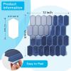 imageArt3d 10Sheet HeavyDuty Peel and Stick Backsplash SelfAdhesive Vinyl Wall Tiles for Kitchen Countertop Bathroom GreenDark Blue