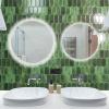 imageArt3d 10Sheet HeavyDuty Peel and Stick Backsplash SelfAdhesive Vinyl Wall Tiles for Kitchen Countertop Bathroom GreenGreen