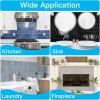 imageArt3d 10Sheet HeavyDuty Peel and Stick Backsplash SelfAdhesive Vinyl Wall Tiles for Kitchen Countertop Bathroom GreenLight Blue