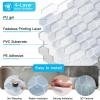 imageArt3d 10Sheet HeavyDuty Peel and Stick Backsplash SelfAdhesive Vinyl Wall Tiles for Kitchen Countertop Bathroom GreenLight Blue