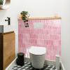 imageArt3d 10Sheet HeavyDuty Peel and Stick Backsplash SelfAdhesive Vinyl Wall Tiles for Kitchen Countertop Bathroom GreenPink