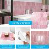 imageArt3d 10Sheet HeavyDuty Peel and Stick Backsplash SelfAdhesive Vinyl Wall Tiles for Kitchen Countertop Bathroom GreenPink