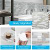 imageArt3d 10Sheet HeavyDuty Peel and Stick Backsplash Waterproof Wall Tiles Stick on Kitchen Backsplash Living Space Beige ampamp WhiteBeige  White