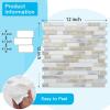 imageArt3d 10Sheet HeavyDuty Peel and Stick Backsplash Waterproof Wall Tiles Stick on Kitchen Backsplash Living Space Beige ampamp WhiteBeige  White