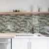 imageArt3d 10Sheet HeavyDuty Peel and Stick Backsplash Waterproof Wall Tiles Stick on Kitchen Backsplash Living Space Beige ampamp WhiteDark Brown