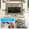 imageArt3d 10Sheet HeavyDuty Peel and Stick Backsplash Waterproof Wall Tiles Stick on Kitchen Backsplash Living Space Beige ampamp WhiteDark Brown