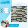 imageArt3d 10Sheet HeavyDuty Peel and Stick Backsplash Waterproof Wall Tiles Stick on Kitchen Backsplash Living Space Beige ampamp WhiteDark Brown