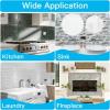 imageArt3d 10Sheet HeavyDuty Peel and Stick Backsplash Waterproof Wall Tiles Stick on Kitchen Backsplash Living Space Beige ampamp WhiteDark Brown