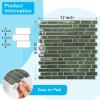 imageArt3d 10Sheet HeavyDuty Peel and Stick Backsplash Waterproof Wall Tiles Stick on Kitchen Backsplash Living Space Beige ampamp WhiteDark Green