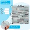 imageArt3d 10Sheet HeavyDuty Peel and Stick Backsplash Waterproof Wall Tiles Stick on Kitchen Backsplash Living Space Beige ampamp WhiteGray  Blue