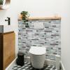 imageArt3d 10Sheet HeavyDuty Peel and Stick Backsplash Waterproof Wall Tiles Stick on Kitchen Backsplash Living Space Beige ampamp WhiteGray  Blue
