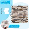 imageArt3d 10Sheet HeavyDuty Peel and Stick Backsplash Waterproof Wall Tiles Stick on Kitchen Backsplash Living Space Beige ampamp WhiteSandstone