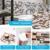 imageArt3d 10Sheet HeavyDuty Peel and Stick Backsplash Waterproof Wall Tiles Stick on Kitchen Backsplash Living Space Beige ampamp WhiteSandstone