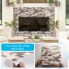 imageArt3d 10Sheet HeavyDuty Peel and Stick Backsplash Waterproof Wall Tiles Stick on Kitchen Backsplash Living Space Beige ampamp WhiteSandstone