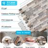 imageArt3d 10Sheet HeavyDuty Peel and Stick Backsplash Waterproof Wall Tiles Stick on Kitchen Backsplash Living Space Beige ampamp WhiteSandstone
