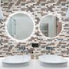 imageArt3d 10Sheet HeavyDuty Peel and Stick Backsplash Waterproof Wall Tiles Stick on Kitchen Backsplash Living Space Beige ampamp WhiteSandstone