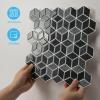imageArt3d 10Sheet Peel and Stick Backsplash Tiles 12x12 Inch SelfAdhesive 3D Wall Tiles for Kitchen Bathroom Countertop  Thickened Waterproof Design Light BrownGraphite Gray