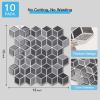 imageArt3d 10Sheet Peel and Stick Backsplash Tiles 12x12 Inch SelfAdhesive 3D Wall Tiles for Kitchen Bathroom Countertop  Thickened Waterproof Design Light BrownGraphite Gray