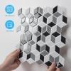 imageArt3d 10Sheet Peel and Stick Backsplash Tiles 12x12 Inch SelfAdhesive 3D Wall Tiles for Kitchen Bathroom Countertop  Thickened Waterproof Design Light BrownWhiteBlack