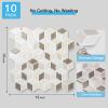 imageArt3d 10Sheet Peel and Stick Backsplash Tiles 12x12 Inch SelfAdhesive 3D Wall Tiles for Kitchen Bathroom Countertop  Thickened Waterproof Design Light BrownLight Brown