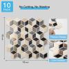imageArt3d 10Sheet Peel and Stick Backsplash Tiles 12x12 Inch SelfAdhesive 3D Wall Tiles for Kitchen Bathroom Countertop  Thickened Waterproof Design Light BrownEspresso Brown