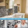 imageArt3d 10Sheet Peel and Stick Backsplash Tiles 12x12 Inch SelfAdhesive 3D Wall Tiles for Kitchen Bathroom Countertop  Thickened Waterproof Design Light BrownGraphite Gray