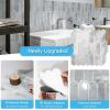 imageArt3d 12 x 12 Inch HeavyDuty Peel and Stick Backsplash Selfadhesive Wall Tiles for Kitchen Bathroom Decor 10Pack WhiteGray Marble