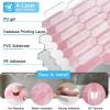 imageArt3d 12 x 12 Inch HeavyDuty Peel and Stick Backsplash Selfadhesive Wall Tiles for Kitchen Bathroom Decor 10Pack WhitePink