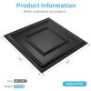 imageArt3d 12Pack 24quotx24quot PVC Lightweight Drop Ceiling Tile 2x2 ft WaterResistant Ceiling Panels to Prevent Breakage BlackSquare Black