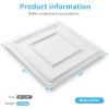 imageArt3d 12Pack 24quotx24quot PVC Lightweight Drop Ceiling Tile 2x2 ft WaterResistant Ceiling Panels to Prevent Breakage BlackSquare White