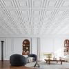 imageArt3d 12Pack 24quotx24quot PVC Lightweight Drop Ceiling Tile 2x2 ft WaterResistant Ceiling Panels to Prevent Breakage BlackSquare White