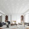 imageArt3d 12Pack 24quotx24quot PVC Lightweight Drop Ceiling Tile 2x2 ft WaterResistant Ceiling Panels to Prevent Breakage BlackSquare White