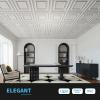 imageArt3d 12Pack 24quotx24quot PVC Lightweight Drop Ceiling Tile 2x2 ft WaterResistant Ceiling Panels to Prevent Breakage BlackSquare White