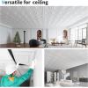 imageArt3d 12Pack 24quotx24quot PVC Lightweight Drop Ceiling Tile 2x2 ft WaterResistant Ceiling Panels to Prevent Breakage BlackSquare White