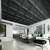 imageArt3d 12Pack 24x24 Inch PVC Waterproof Drop Ceiling Tiles for Home Dcor  2x2 ft 3D Modern Ceiling Panel for Suspended Grid BlackBlack