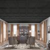 imageArt3d 12Pack 24x24 Inch PVC Waterproof Drop Ceiling Tiles for Home Dcor  2x2 ft 3D Modern Ceiling Panel for Suspended Grid BlackBlack