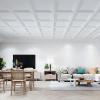 imageArt3d 12Pack 24x24 Inch PVC Waterproof Drop Ceiling Tiles for Home Dcor  2x2 ft 3D Modern Ceiling Panel for Suspended Grid BlackWhite
